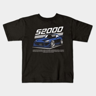 JDM Blue S 2000 Touge Kids T-Shirt